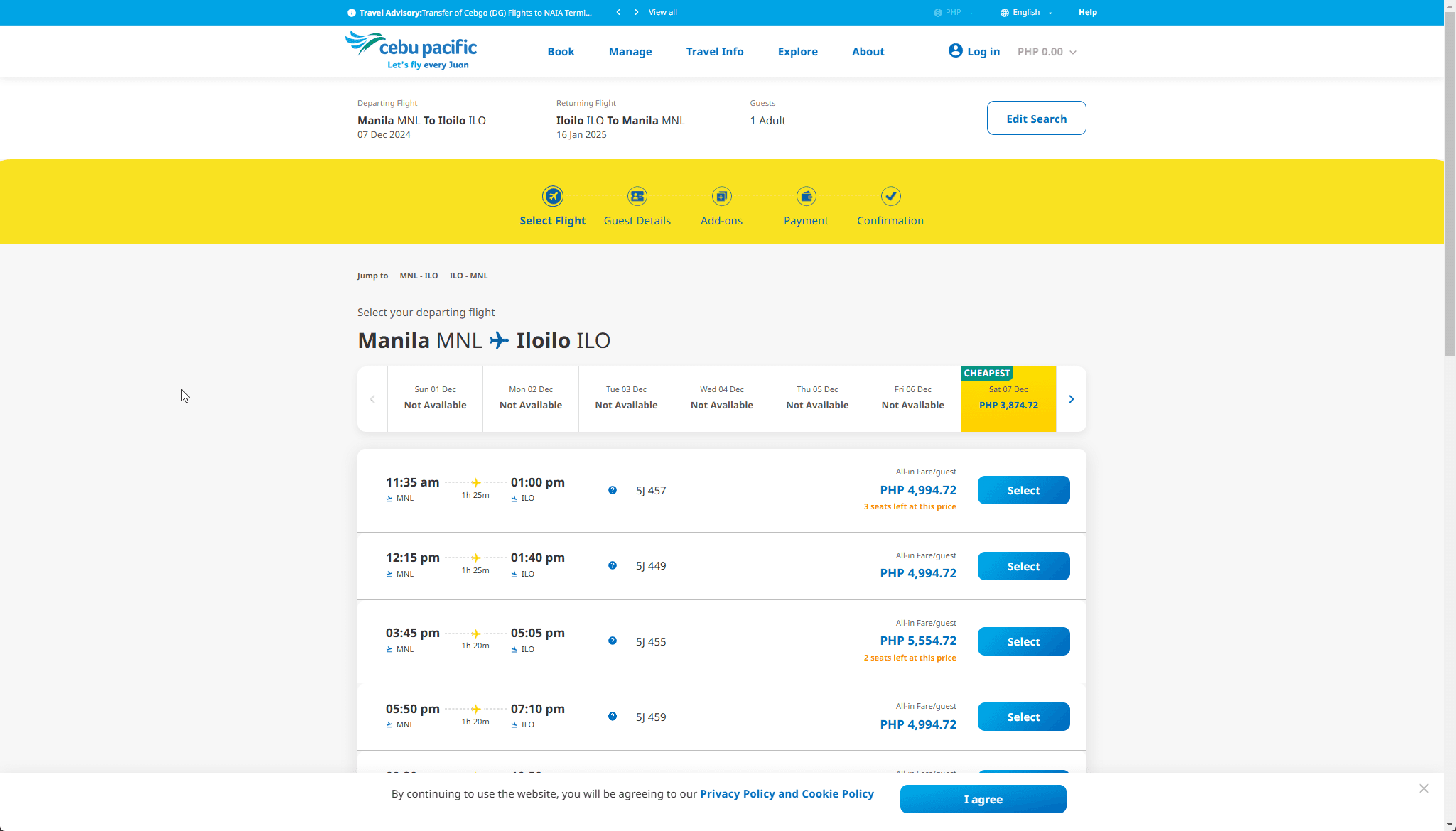 Cebu Pacific Air screenshot 2